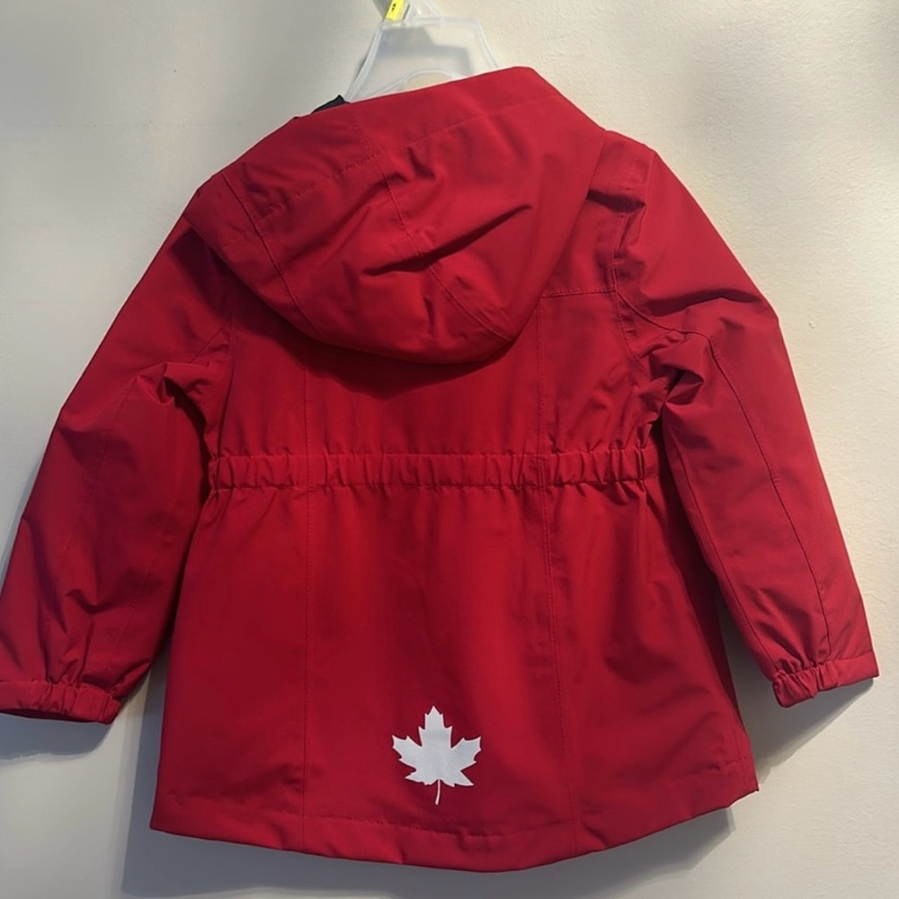Canadiana Girls Red Rain Jacket Brand New With Tags